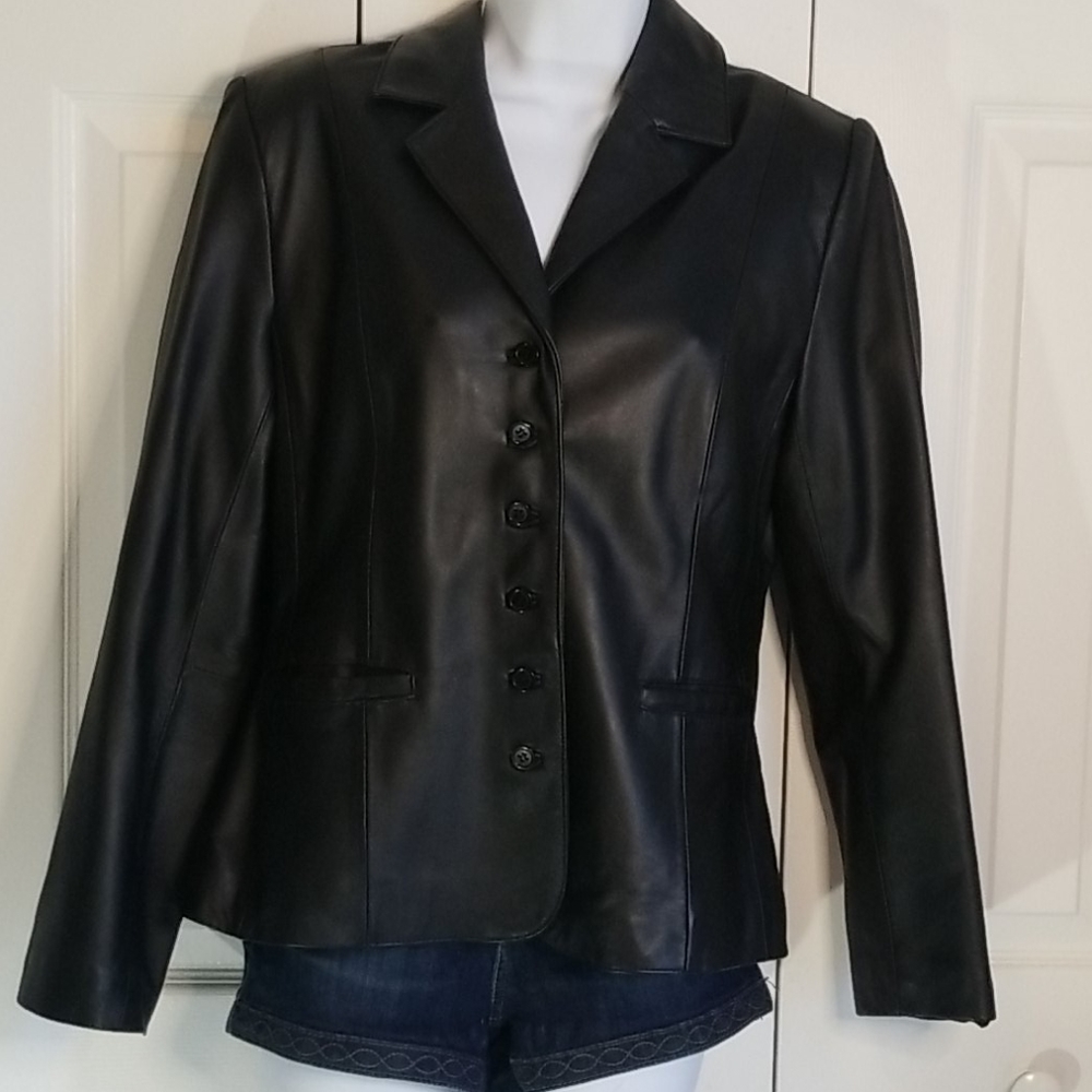 JohnPaulRichard Black blazer Leather Jacket